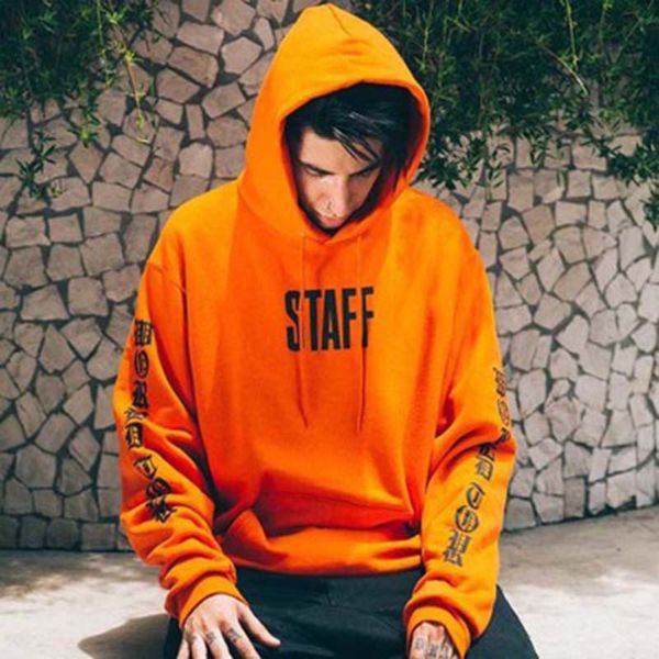 

mens women letter printing sweater staff cotton hoodie fashion streetwear two color loose pullover sweater m-2xl, Black