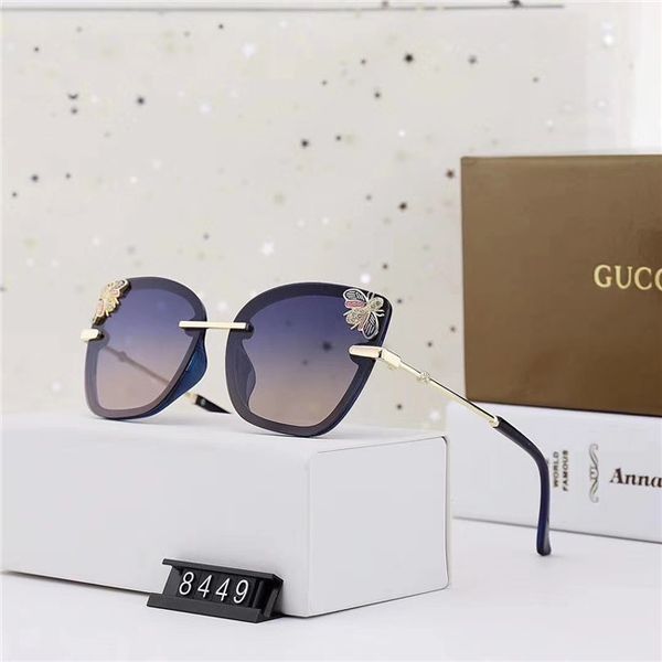 

роскошные высокое качество мода женщины металл поляризованные очки дизайнер открытый вождения бабочка дизайн adumbral спортивные очки с коро, White;black