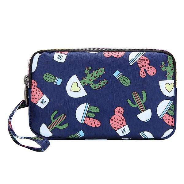 

fashion women coin purse personlity nylon leather small floral large capacity phone bag outdoor running female wristlets bags