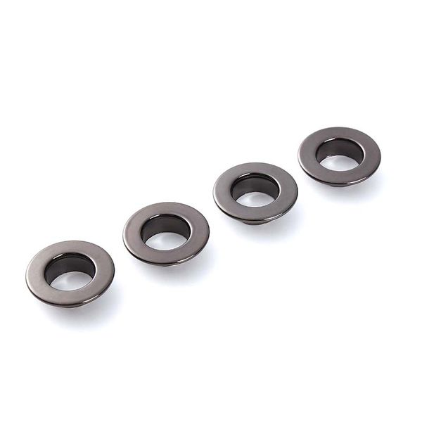 

100 sets 1/2'' 12mm grommet eyelets with washes for canvas clothes leather self backing silver gold gunmetal bronze color choice, Black