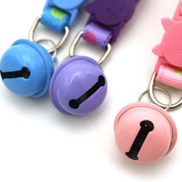 

2pcs cute lollipop pattern cats collars adjustable nylon durable puppy cat necklace love arrow prints kitten collars with bells