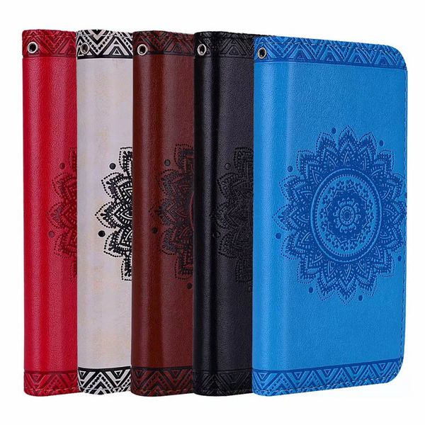 

3d embo ed mandala flower wallet leather ca e for iphone x max xr 8 7 6 plu am ung 7 8 9 10 plu lite note 8 9