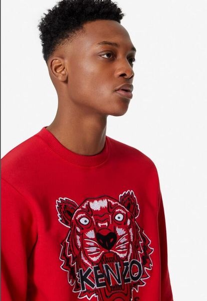 

2020 sweater women's cotton solid color ring stripe letter bear print casual shirt long-sleeved sweater tiger head embroidery--2, White