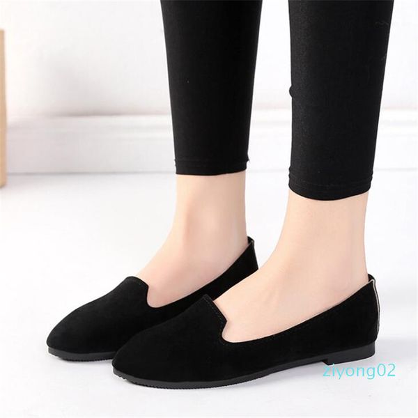 

women flats leather women shoes candy color woman loafers spring autumn flat shoes women zapatos mujer summer shoes size 35-43 z02, Black