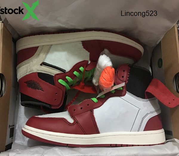 

new with box 1 red black white men basketball shoes sports sneakers trainers wholesale running trainers outdoor 1s size 7-12
