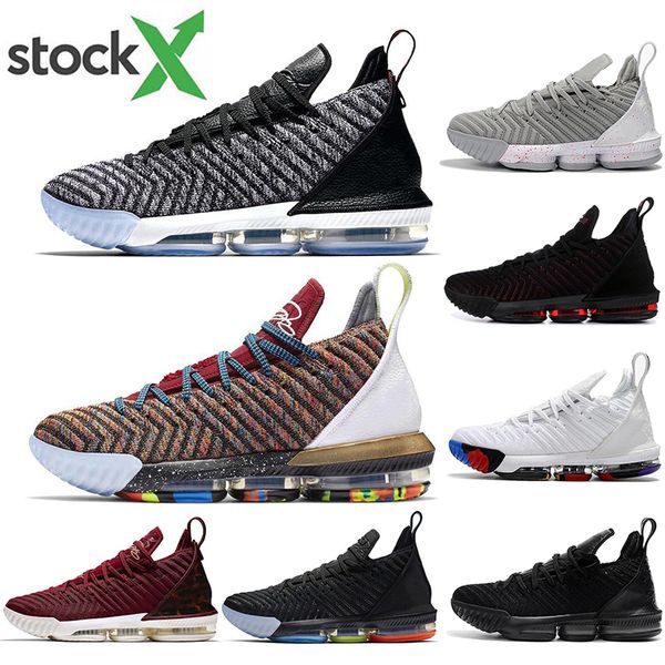 

luxury lebron 16 16s basketball shoes men 1 thru 5 court purple martin oreo bred breathable mens trainers sports sneakers size 40-46