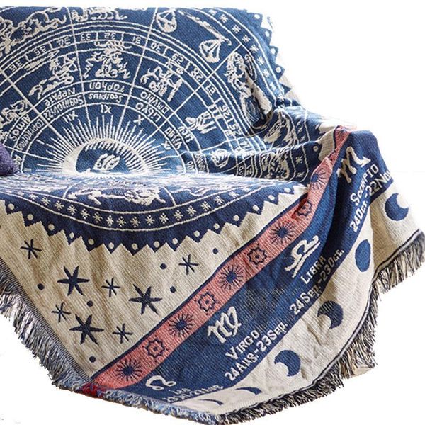 

bohemian cotton knitted decorative sofa blanket thread blanket for beds soft bed plaid vintage home decor tapestry
