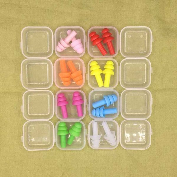 

1 pair boxed soft ear plugs environmental silicone spiral waterproof dust-proof earplugs diving water sports swimming accessories es0102