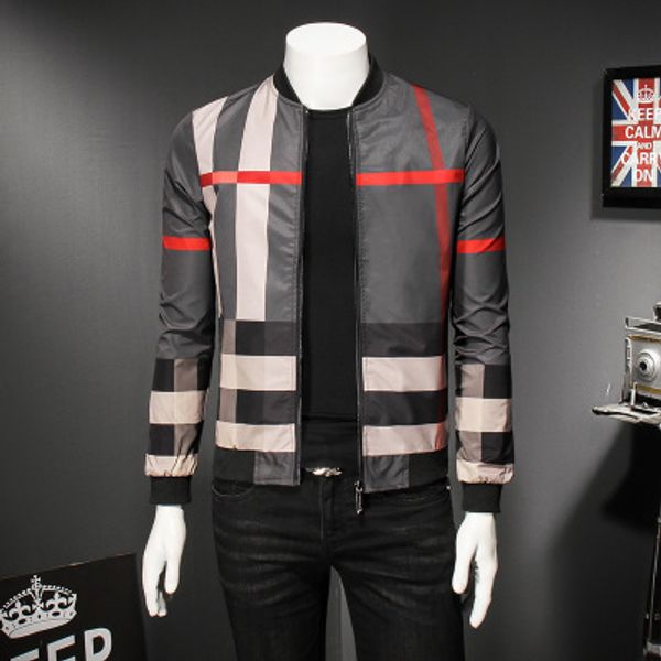 

mens jackets designer luxury stripe printing 4 styles stylish thin coat casual mens clothes plus size m-5xl wholesale men coat, Black;brown