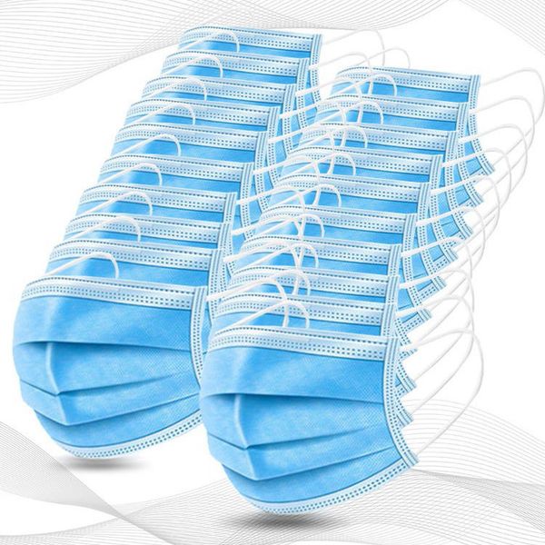 

anti dust breathable disposable face mask dhl 3-layers dustproof face mouth mask men and women mascherine