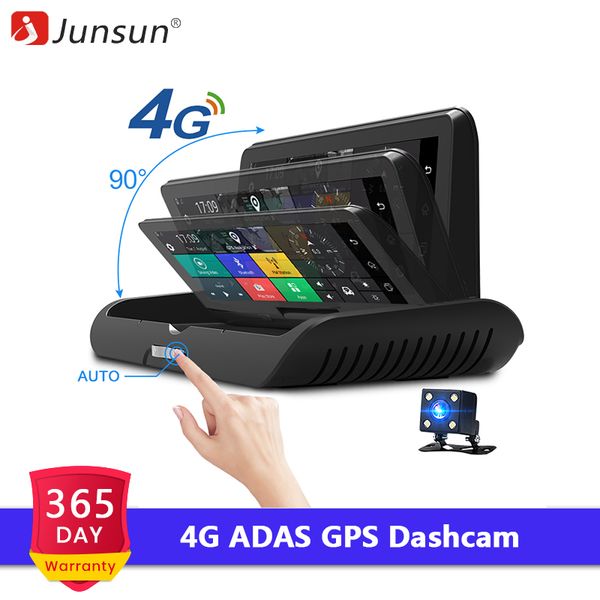 

junsun e91p pro 4g adas car dashcam android wifi dvr camera full hd 1080p dual lens auto dash cam navigator gps parking monitor