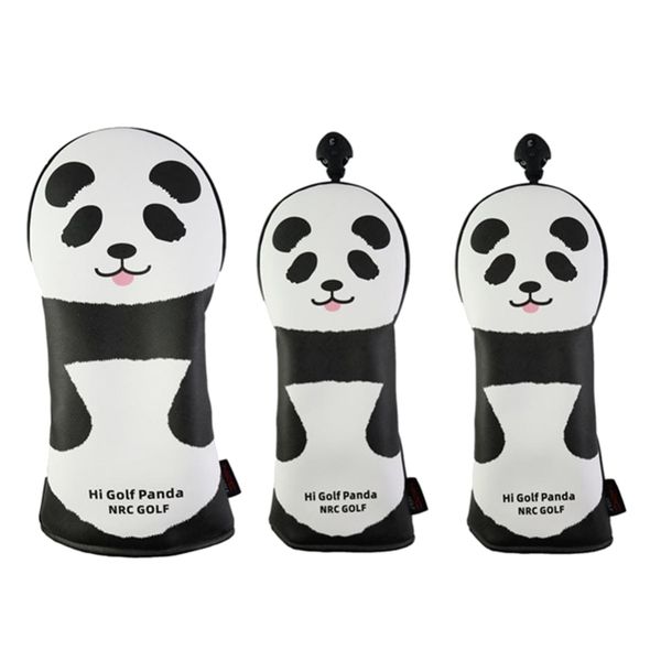 

3 pack golf club cover, novelty panda animal lovely golf club protector,golf gift & golf bag accessory