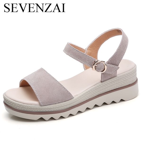 

sandals elegant women wedge shoes trend style laides height heels summer beach dress female moccasins lady platform sandal, Black