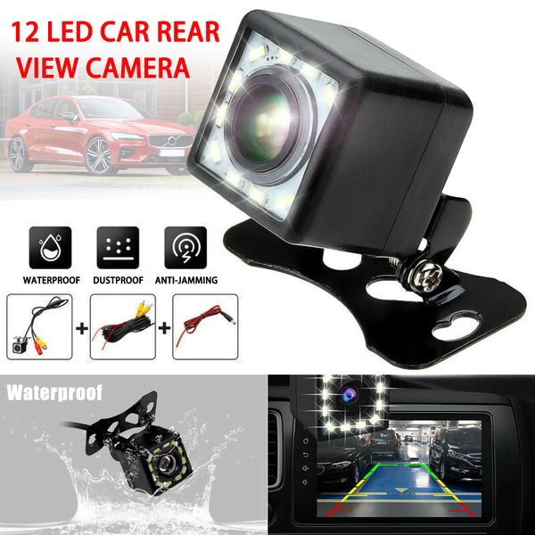 

car rear view camera 12 led night vision reversing auto parking monitor waterproof 170 degree hd video