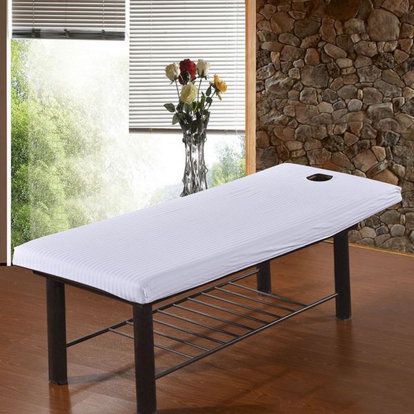 

190*70cm cotton massage bed cover white elastic salon spa couch cover dust proof sheet causal home supplies 3