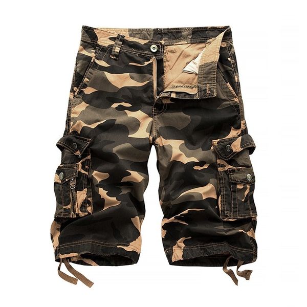 

summer camouflage camo cargo shorts men 2020 mens breeches pants casual shorts male loose work shorts man short pants plus size 29-40, White;black
