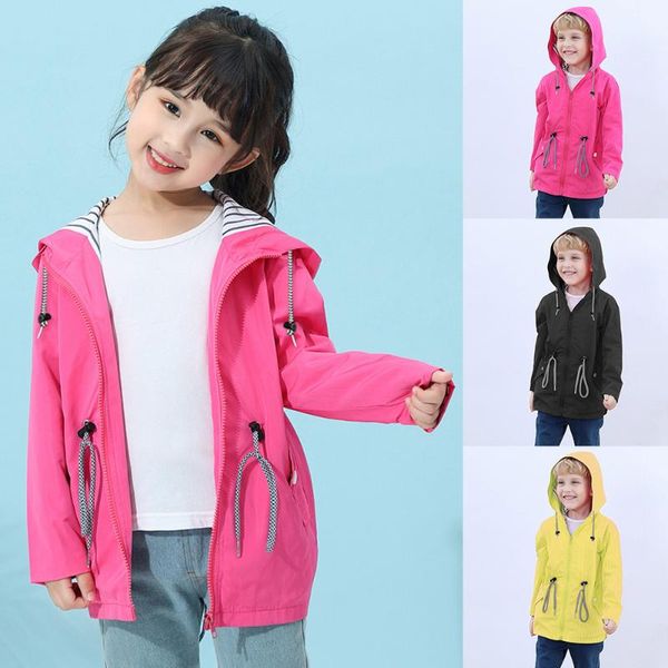 

coat children and jacket spring autumn kids hooded long sleeve outwear fashion solide color child hoody d30, Blue;gray