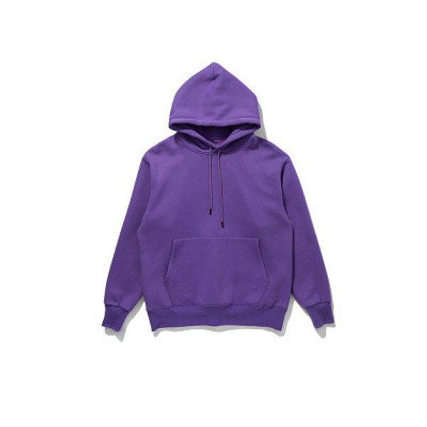 

осень / зима 2019 толчков сплошного цвета плюс бархат утолщенного -плечий мужской свитер с капюшоном rh, Black