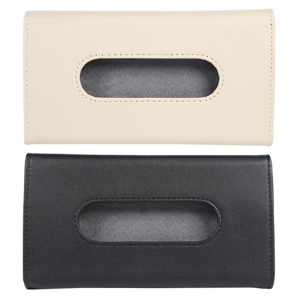 

pu leather car sun visor tissue box holder sunshade out of sight and stable easy installation paper napkin storage cover