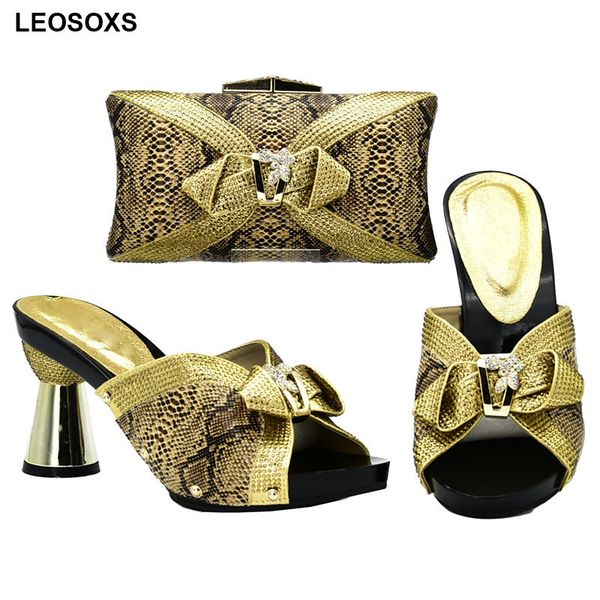 

women italian african party pumps shoes and bag nigerian party shoes with bag set decorated with rhinestone womens heels, Black