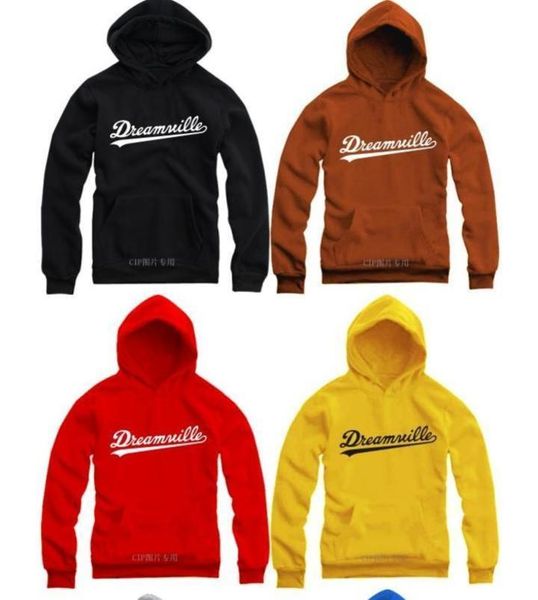 

new sale dreamville j cole logo printed pulloverdv size hoodie sweatshirt with hood 8 color, Black