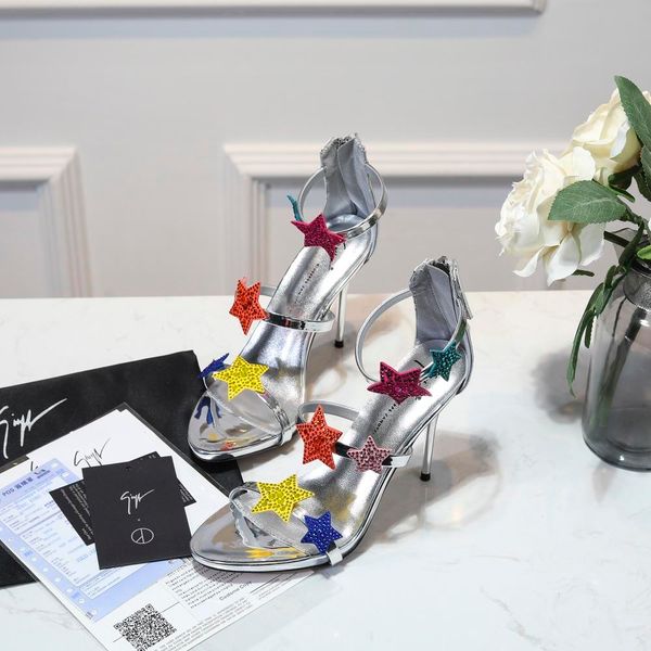 

new summer women's shoes leather women's sandals stars rhinestone ladies casual shoes 35-40 size with height 10cm 1231, Black