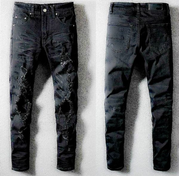 

mens designer pants motorcycle jeans men's jeans arn27 fashionable black slim straight row jeans with holes sale, Blue
