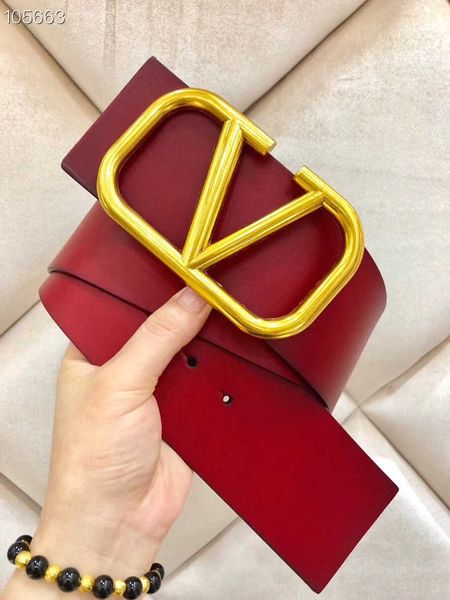 

the latest quality of the gold big v buckle women's belt with box 7.0 cm fashion luxury ladies girdle, Silver