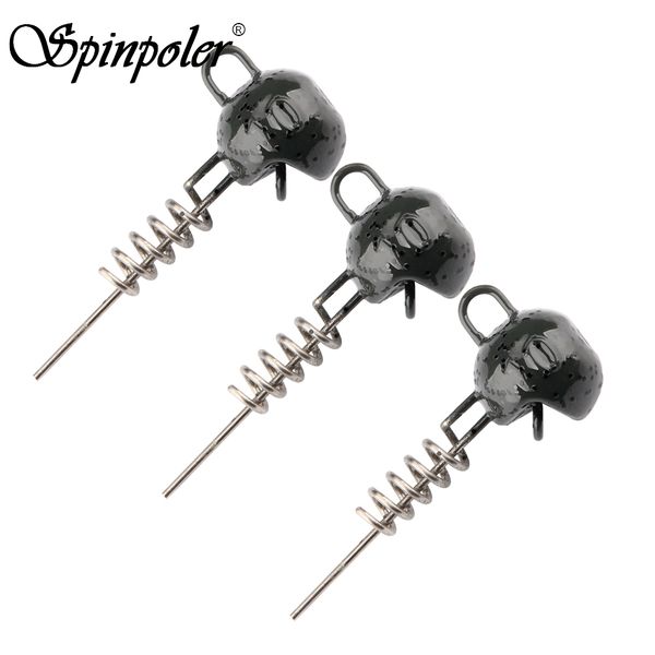 

spinpoler 2pcs/lot 7g 10g lead head jig screws design lead weights fishing sinkers carp fishing accessories