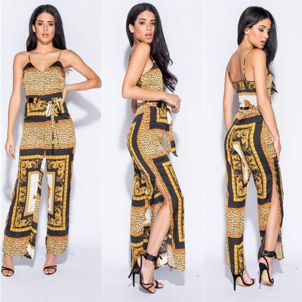 

2019 new women rompers floral print v neck beach jumpsuit spaghetti straps sleeveless summer playsuit, Black;white