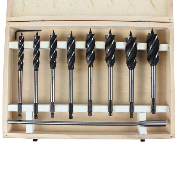 

hho-10pcs/set fast cut auger 10-25mm twist drill bit set wood carpenter joiner tool drill bit for wood cut suit for woodworking