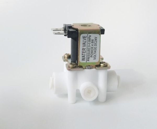 

2piece 1/4" fast fitting waste water solenoid valve water filters parts for household ro water purifier 4.8w/dc24v