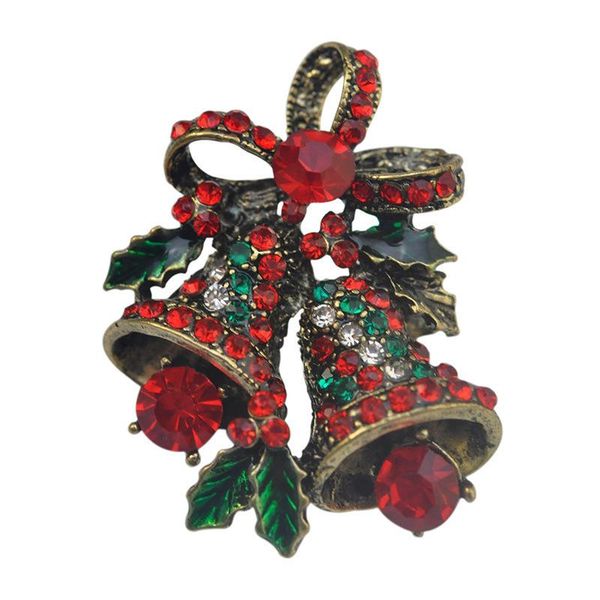 

doluo high sell christmas small bell brooch gift brooch style ornaments brooch for christmas jewelry for diy decoration, Gray