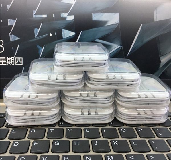 

Earphone earphone headphone in ear earbud head et for jack with mic volume control 3 5mm in ear for iphone 6 plu with cry tal box