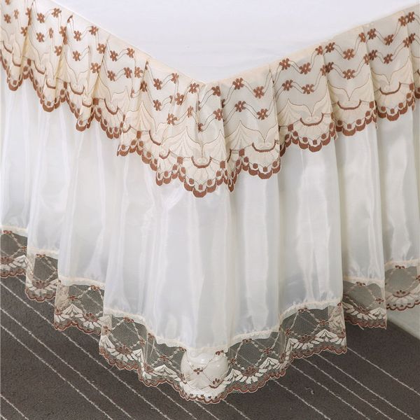 

lace bedspread bed skirt 1/3pcs ruffles bedding bed sheet cotton pillowcase home decorative