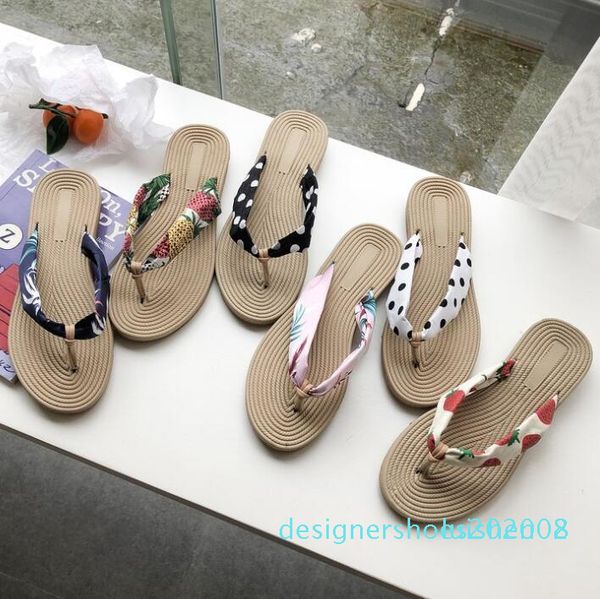 

summer colors flax home slippers women 35-40 large size slapping beach flip flops non-slip family slipper d08, Black