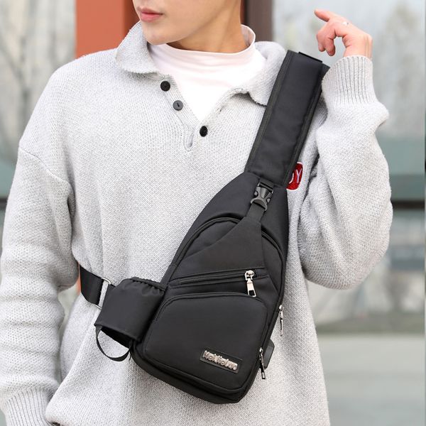 

ishowtienda new arrival men's bags charging chest bags travel bag fashion multi-function messenger bag sac a main sac Ã§anta