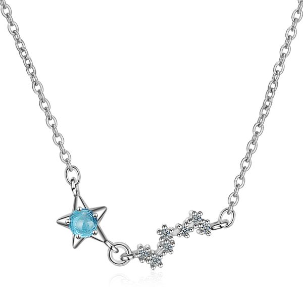

dz364 сердце ожерелье lucky star и flolwers clover подвески ожерелья покрытием корея модные ювелирные изделия женщины кристалл из, Silver