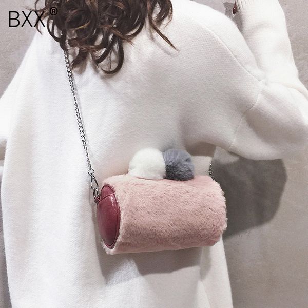 

bxx] faux shoulder bag for women 2019 winter autumn warm crossbody messenger pillow bag female travel solid color handbags a237