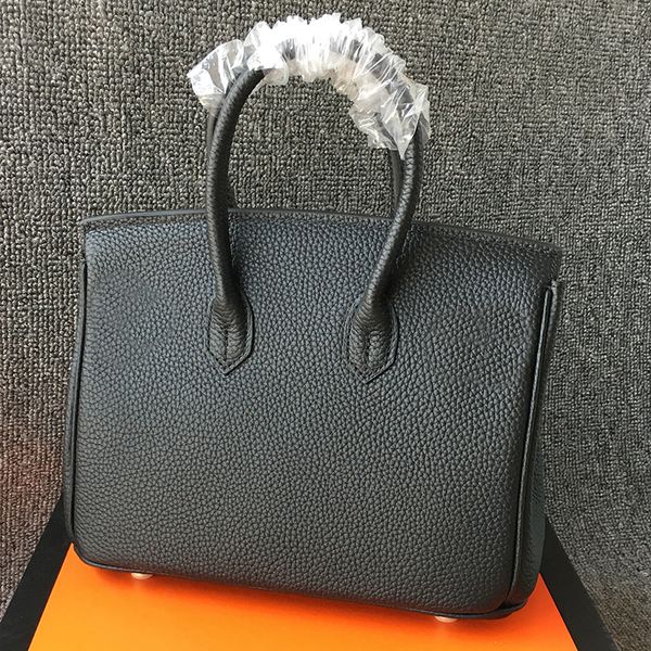

women handbags purse genuine leather litchi pattern totes bags real leather handbag 25cm 30cm 35cm
