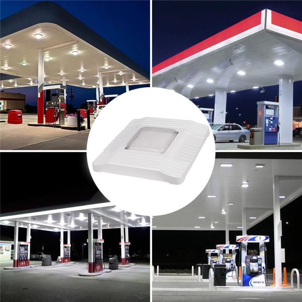 Luce a baldacchino a LED, plafoniera per stazioni di servizio per carport carport, IP65 per garage di magazzino Sottopassaggi Parcheggio certificato ETL DLC