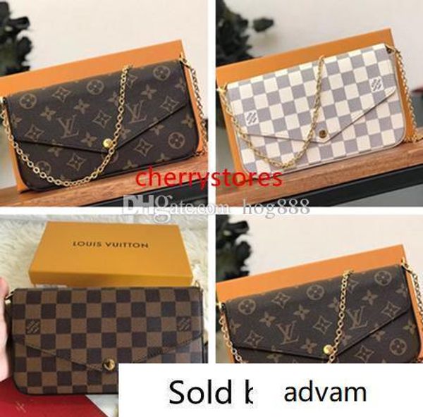 

горячая продажа m61276 pochette felicie женщины сумка класс люкс crossbody посланник плечо сумка цепь мешок хороший кожаный кошелек