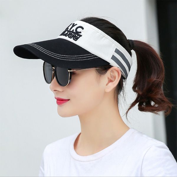 

aetrends] uv protection empty summer baseball cap women outdoor sport caps bone baseball hat women's hats ponytail z-6440, Blue;gray