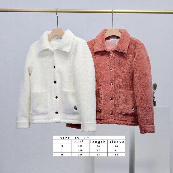 

teenie weenie женская куртка бренда womens дизайнер куртки 20ss роскошь ягненка меховой милой леди весна куртки высокого качества классическ, Black;brown