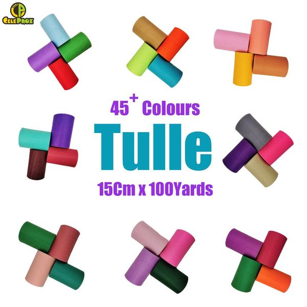 

15cm 100yards tulle roll 6inch baby shower tulle tutu diy wedding birthday party backdrop no sewing tutu party decor supplies