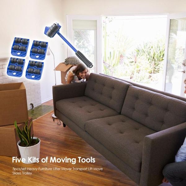

furniture mover tool set furniture transport lifter heavy stuffs moving tool 4 wheeled mover roller+1 wheel bar