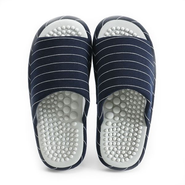 

women slippers new men's striped foot health care massage slides l floor portable sandals house shoe mx200425, Black