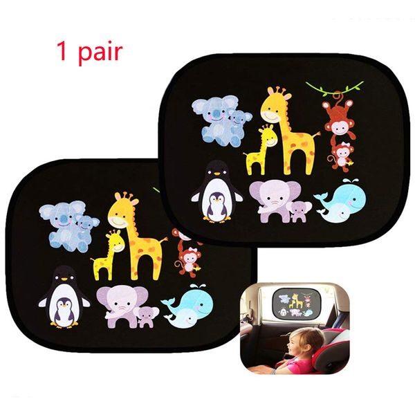 

2pcs/set car side window sunshade cartoon patterned auto sun shades protector foldable car cover for baby child kids styling
