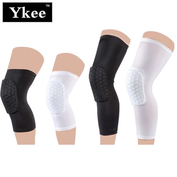 

1pc basketball volleyball knee support honeycomb sponge pad leg sleeve knee protector joelheira rodilleras deportivas soccer, Black;gray