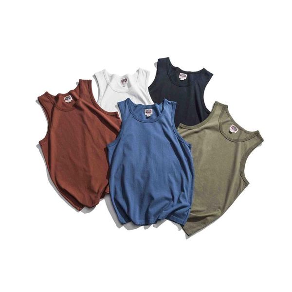 

men summer cotton tank sleeveless vest top, White;black